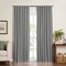 Threadmade Home Harrow Solid Texture Blackout Window Curtain Panel, Dark Gray - 52"W x 84"L